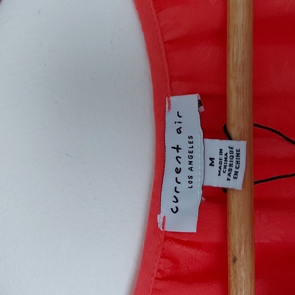 NWT Anthropologie Current Air Sleeveless Tiered Midi Dress in Coral Size Medium - Picture 3 of 7